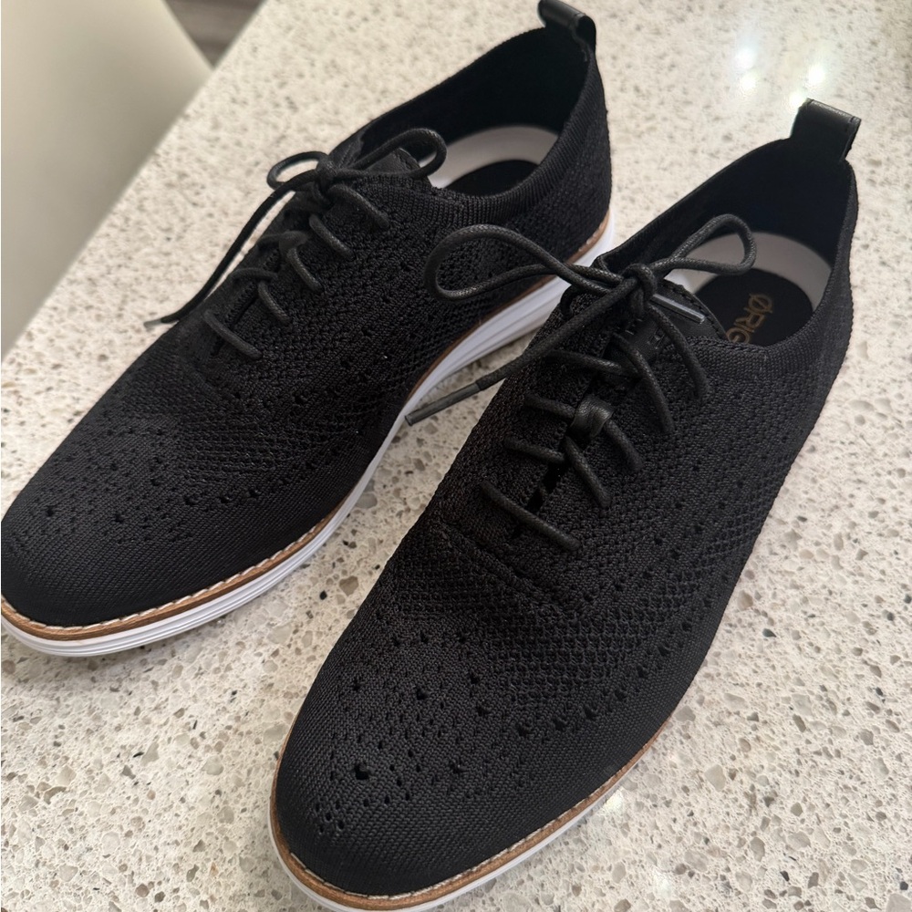 Cole Haan Black Knit Lace-Up Sneakers